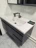恋派浴室柜 陶瓷一体盆卫生间洗脸盆柜组合悬挂式洗漱台智能洗手盆柜 智能镜柜】珠光灰+陶瓷盆 100cm 实拍图