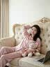 丝界真丝睡衣女100%桑蚕丝简约纯色舒适情侣休闲家居服丝绸套装礼物 实拍图
