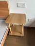逸朗德（YILANGDE）简易床头柜小型卧室现代简约迷你床边柜收纳架储物柜子置物床头桌 浅胡桃色双层40*40*53cm 实拍图