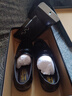 蜻蜓牌【100%全牛皮】男士皮鞋商务休闲真皮防滑软底软面中老年爸爸鞋真皮透气套脚舒适耐磨真皮百搭鞋子 黑色 37 实拍图