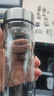 希诺抗菌玻璃杯双层防烫办公车载水杯男高档泡茶杯子XN-9303KT 360ml 实拍图