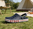 卡骆驰（CROCS）贝雅卡骆班洞洞鞋轻便耐磨一脚蹬休闲鞋女鞋时尚沙滩鞋|205089 深蓝/辣椒红-4CC 39 (240mm) 实拍图
