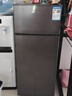 HYUNDAI（韩国现代）小冰箱迷你小型家用冷藏冷冻宿舍出租房办公室双开门二门电冰箱节能省电 100L灰【租房神器+行业热卖】 实拍图