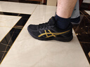 亚瑟士ASICS男鞋缓冲透气跑步鞋运动鞋网面回弹跑鞋GEL-CONTEND 4 黑色/金色 42.5 实拍图