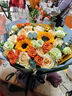 艾斯维娜鲜花速递向日葵混搭花束生日礼物全国同城配送 向日葵香槟韩式花束 实拍图