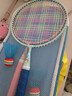 红双喜（DHS）DHS儿童羽毛球拍大头拍幼儿园亲子双拍玩具套装DT501蓝粉含包/球 实拍图