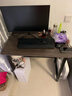 煜柠苑 电脑桌台式家用简约卧室长条桌学生写字学习桌子书台桌办公大桌 加固升级-黑架灰橡木-80*50高74 实拍图