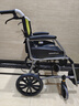 鱼跃(yuwell)手动轮椅车H056C铝合金软座便携可折叠老人手推小轻量化 实拍图