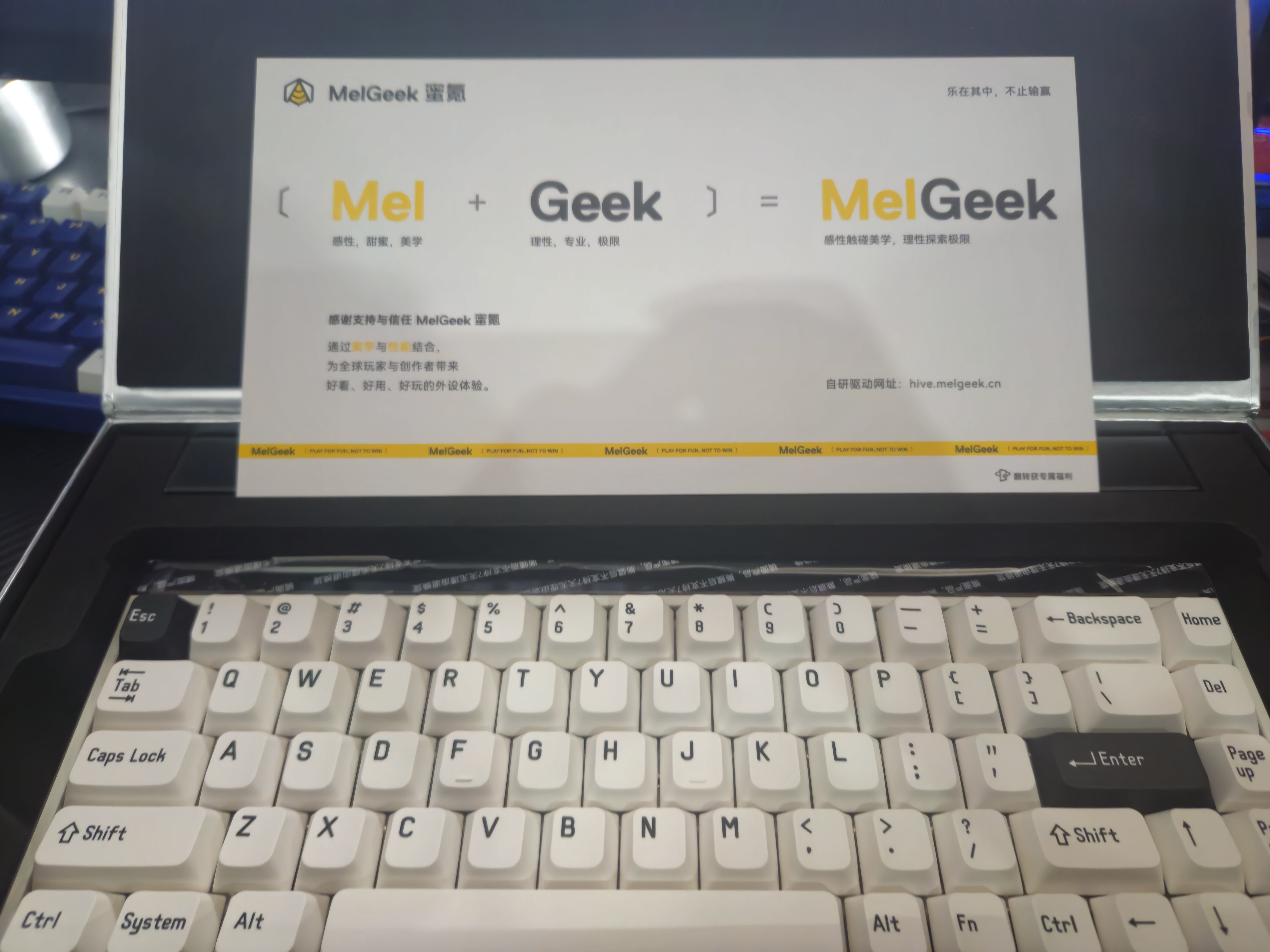 MelGeek蜜氪 MADE68PRO+磁轴键盘小蜜蜂68ULTRA万磁王TTC轴电竞游戏无畏契约客制化机械键盘手感 MADE68 Ultra+黑光-紫心轴 实拍图