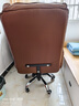 英斯迪尔（INSDEA）家用老板椅舒适久坐办公椅电脑椅可躺靠背椅书房书桌商务沙发座椅 咖色-纳米皮【高弹海绵】 铝合金脚 实拍图