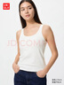优衣库女装AIRism棉混纺Bra背心/加杯背心带胸垫477762 485784 485784/00白色 L 实拍图