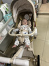 playkids普洛可天使遛娃遛娃神器推车婴儿车可折叠可坐可躺高景观婴儿车 高配餐盘版-金砂晨雾 实拍图