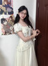 亿梵莎（YIFANSHA）法式新品连衣裙夏季2026年设计感假两件甜美仙女裙修身显瘦中长裙 图片色 均码 【可备注码数】 实拍图