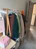 家逸衣帽架实木落地衣架卧室挂衣架可折叠衣架简约衣服架子80CM 实拍图