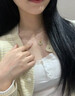 老凤祥银项链女和田玉平安扣吊坠生日520情人母亲节礼物送女友老婆妈妈 经典百搭*项链*本地仓/就近发货 实拍图