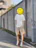 回力t恤男款重磅高克重枫叶印花半袖青少年夏季大码男装正肩纯棉短袖 白色(秋叶胸标) XL 180/(建议140斤-160斤左右) 实拍图