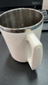 彩致（CAIZHI）304不锈钢水杯马克杯咖啡杯带盖家用双层防烫喝水杯子 咖白CZ6228 实拍图