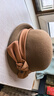 布塔秋冬帽子女百搭气质羊毛贝雷帽优雅蝴蝶结小礼帽复古毛呢毡帽 驼色 均码  可调节 实拍图