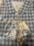 康妮雅（Conlia）睡衣女春秋季纯棉双层纱女士家居服长袖经典格子休闲套装可外穿 蓝白格（春秋薄款） XL 实拍图