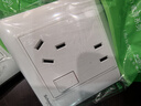 施耐德 错位五孔插座带开关 86型一开五孔电源开关插座面板睿意系列白色 实拍图