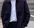 罗蒙外套男秋季商务男士翻领行政夹克上衣干部厅局风爸爸装i8藏青L 实拍图