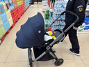 elittle逸乐途婴儿车0-3岁用折叠可坐可躺可转向 EMU高景观双向婴儿推车 EMU欧版全蓬-靛釉蓝+睡篮 实拍图