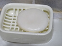 茶花 肥皂盒 皂碟香皂架子肥皂架 双层沥水香皂盒子白色1只装 实拍图