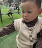 G.duck小黄鸭童装男童套装春装2026新款婴幼儿童马甲毛衣衬衫男宝宝衣服 米色三件套 90 建议1~2岁【80-90cm】cm 晒单实拍图