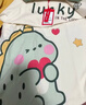 猫人（MiiOW）【防螨抗菌纯棉】女士睡裙睡衣女撞色恐龙印花家居服绿色XL 实拍图