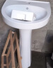 立式洗手盆立柱洗脸盆洗手池小户型落地式陶瓷一体盆洗脸池洗漱台 A款+下水配件【41*36】 实拍图