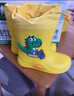 牧萌儿童雨鞋男童女童防水立体宝宝防滑耐磨卡通雨靴 挖掘机恐龙 17码 实拍图