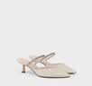 CHARLES&KEITH亮钻一字带尖头高跟穆勒拖鞋生日礼物送女友CK1-60920353 Cream奶白色 35 实拍图