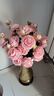 花艺赫家饰牡丹仿真花绢花室内假花干花玫瑰花花束餐桌花摆设客厅装饰花摆件 粉色西洋玫瑰【5支】 实拍图