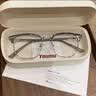 千娱斯文半框眼镜男款高颜值可配度数近视镜百搭防蓝光平光镜框架 冰川灰银 无度数防蓝光 实拍图