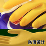 巧姨牛筋橡胶家务洗碗手套加厚耐用厨房刷碗清洁保洁商用手套天然乳胶 10双-本色加厚 M中码 实拍图