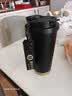 富光拾喜保温杯咖啡杯男女士陶瓷内胆随行杯学生吸管水杯子 黑色520ml 实拍图