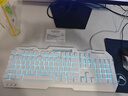 前行者GX 87/104键真机械手感游戏键盘鼠标套装有线静音薄膜键鼠台式电脑网吧笔记本办公背光USB外接外设 银白色-冰蓝光键盘 实拍图