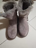 回力雪地靴女鞋新款冬季加绒加厚保暖棉鞋女纯色厚底外穿靴子女 紫色0108 37 实拍图