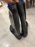 回力雨鞋男士款时尚雨靴水鞋靴户外防水防滑耐磨HL838高筒黑色42码 实拍图