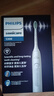 飞利浦（PHILIPS）声波电动牙刷钻石3系 5倍洁齿5种模式 刷头*2【亮白+洁净】生日礼物 送男生女友HX5181/01  白 实拍图