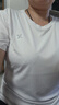特步（XTEP）女装短袖t恤女夏季服饰女士纯色宽松上衣T恤跑步半袖运动瑜伽服女 白色【店长推荐】 XL 175 实拍图