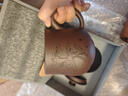 藏壶天下【礼盒装】宜兴紫砂杯全手工刻绘茶杯盖杯男女士办公杯泡茶大杯子 紫泥大款 515ml 实拍图