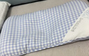 良良婴儿枕头宝宝0-1-3岁定型枕新生儿童护型枕蓝格(双枕套)39*24CM 实拍图