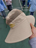 黛米安妮莎帽子男夏季遮阳帽男户外防晒帽男太阳帽渔夫钓鱼帽登山帽沙滩草帽 浅米色-帽檐9CM 均码 实拍图