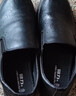 回力一脚蹬男鞋春季皮面男士休闲皮鞋子男青中年厨房师工作防滑防水鞋 黑色 42 实拍图