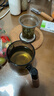 玻璃泡茶杯山峦杯办公水杯防烫隔热茶水分离飘逸杯礼物 烟灰色-530ml 实拍图