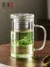 雅集热透明大容量男女办公家用玻璃杯茶水分离过滤850ml带刻度款杯 实拍图