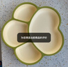 COOKSS 宝宝餐盘硅胶婴儿学吃饭分格儿童餐具辅食碗餐盘带吸盘 双拼绿 实拍图