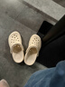 朴西奶酪踩屎感洞洞鞋女厚底凉鞋沙滩包头拖鞋外穿情侣 象牙白 37-38 实拍图