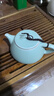 祥业song杯子汝窑泡茶壶陶瓷大号功夫茶具西施壶汝瓷单壶提梁壶泡茶器 大石瓢壶 260ml 实拍图